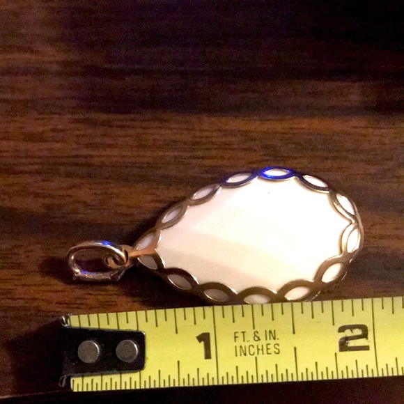 Turkey OT 925 Cream MultiFaceted Teardrop Pendant - Picture 6 of 7